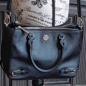 Tory Burch Robinson Multi Saffiano Double Zip Bag